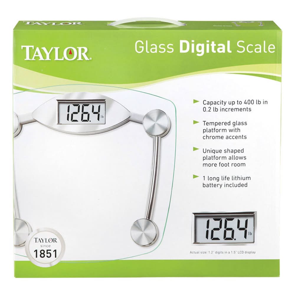 Taylor 400 Lb Digital Bathroom Scale Clear