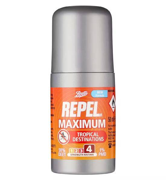 Boots Repel Maximum 50% Deet & Pmd Roll-On