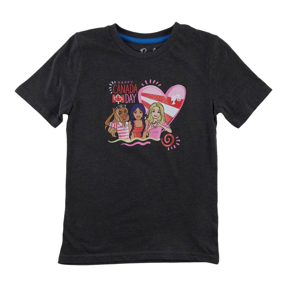 T-shirt sous licence pour filles (P(7-8), Barbie) / Licensed Girl's T-Shirt (S(7-8), Barbie)