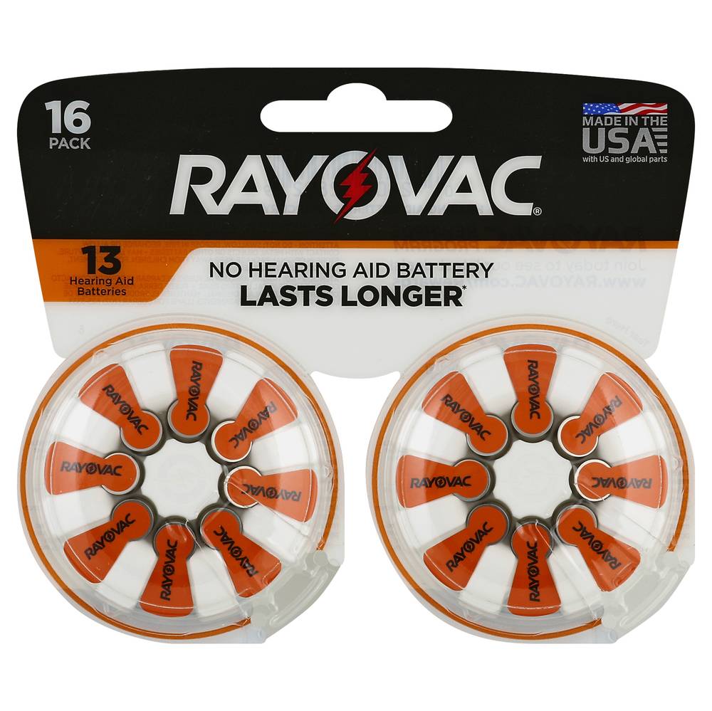 Rayovac Size 13 Hearing Aid Batteries (16 ct)