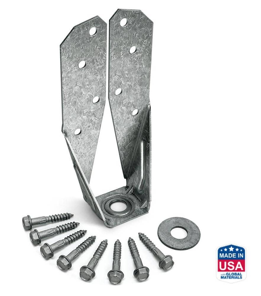Simpson Strong-Tie Dtt Zmax Galvanized Deck Tension Tie For 2X Nominal Lumber With 1-1/2 In. Sds Screws