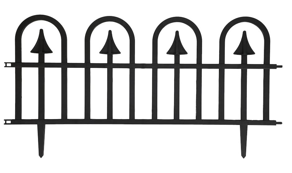 Garden Collection Garden Border Fence, Black