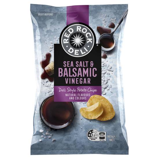 Red Rock Deli Sea Salt & Balsamic Vinegar Potato Chips 165g