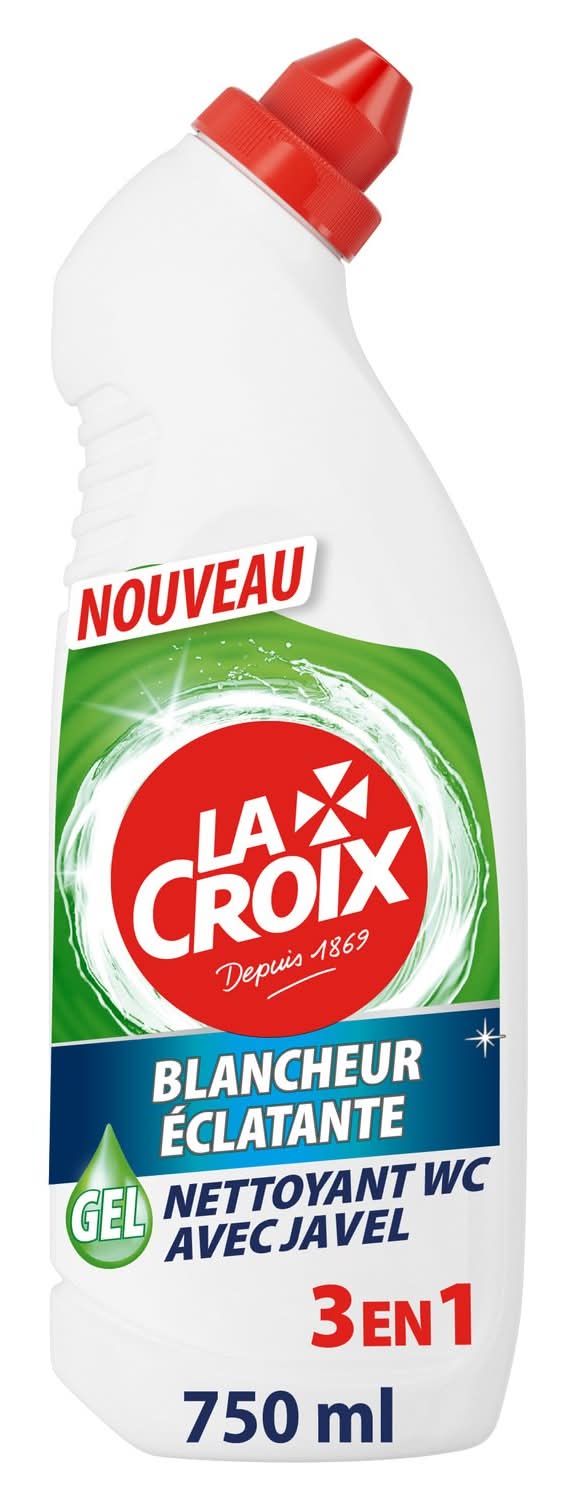 La Croix - Blancheur éclatante nettoyant gel wc avec javel 3 en 1 (750ml)