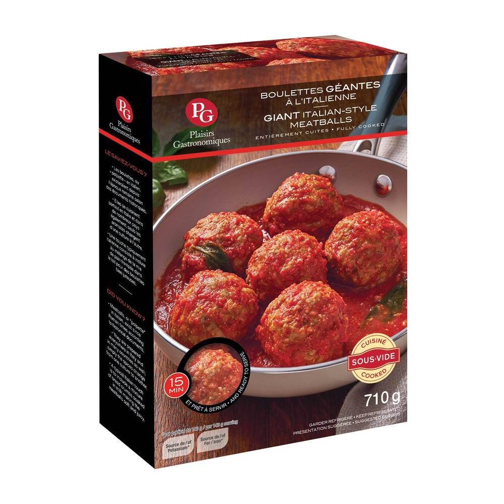 Plaisirs Gastronomiques Giant Italian-Style Meatballs, 710 G