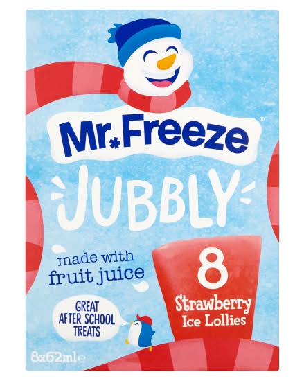 Mr. Freeze Jubbly Strawberry Ice Lollies (62ml)