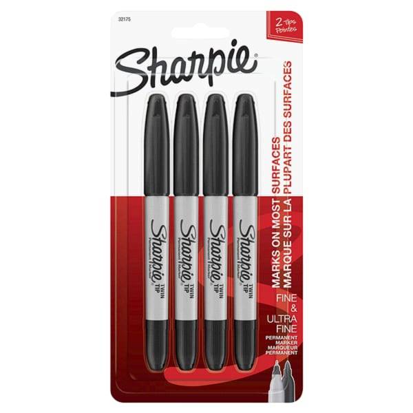 Sharpie Twin Tip Permanent Marker (black)