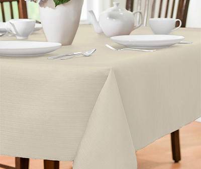 Broyhill Antique White Fabric Tablecloth, 60" X 102'', White