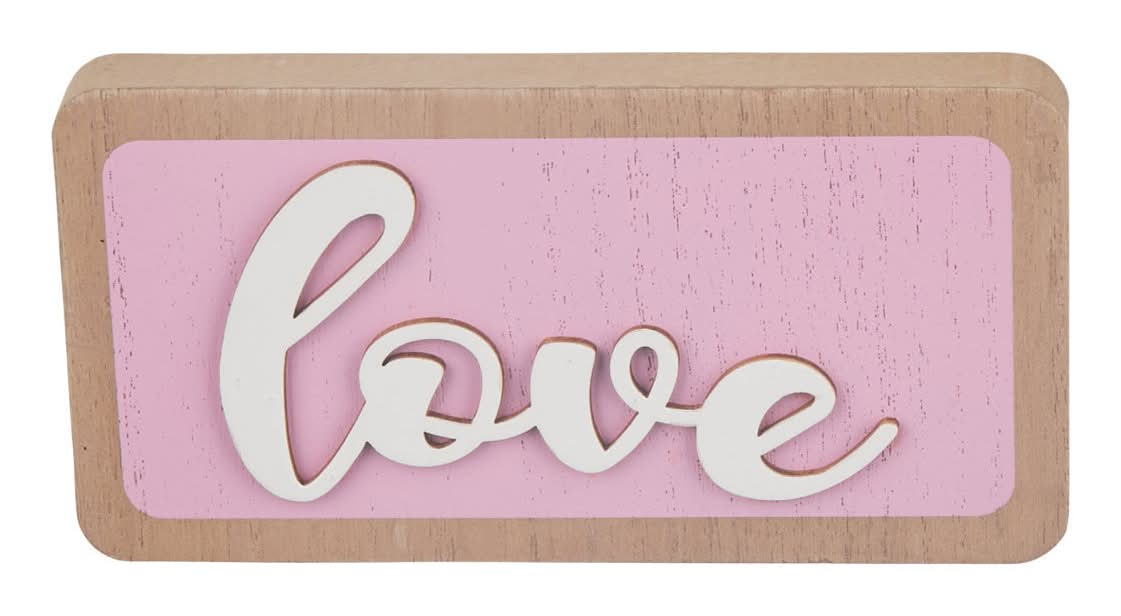 Rectangular Tabletop Word Decor 1 Ct - Assorted