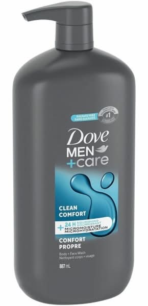 Dove Men+Care Clean Comfort 2-in-1 - Cedarwood, Lemon Scent - 30 fl oz - Body, Face, Skin - Moisturizing - White - Sulfate-free, Paraben-free - 1 Each