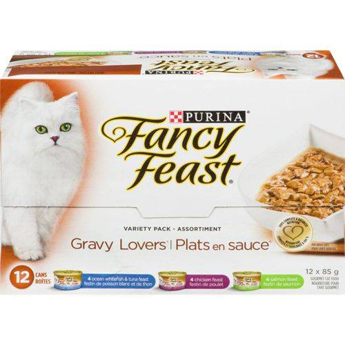 Fancy feast assortiment de nourriture humide pour chats (12 x 85 kg) - gravy lovers variety pack wet food (12 x 85 kg)