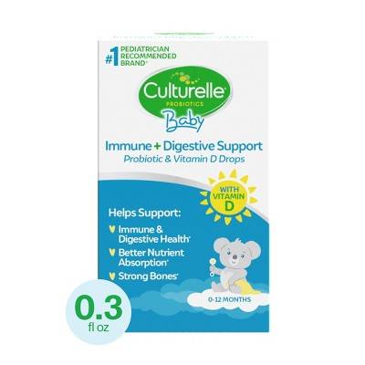 Culturelle Baby Immune + Digestive Support Probiotic & Vitamin D Drops 0-12 Months