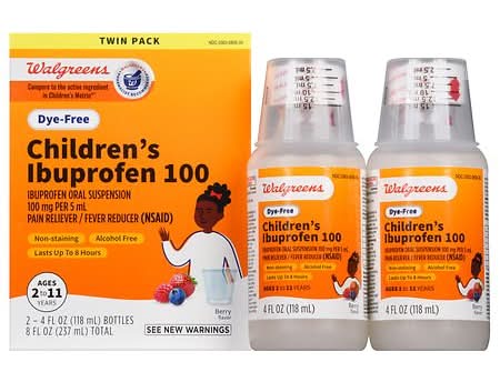 Walgreens Children's Dye-Free Ibuprofen 100 Oral Suspension Berry (8 fl oz)
