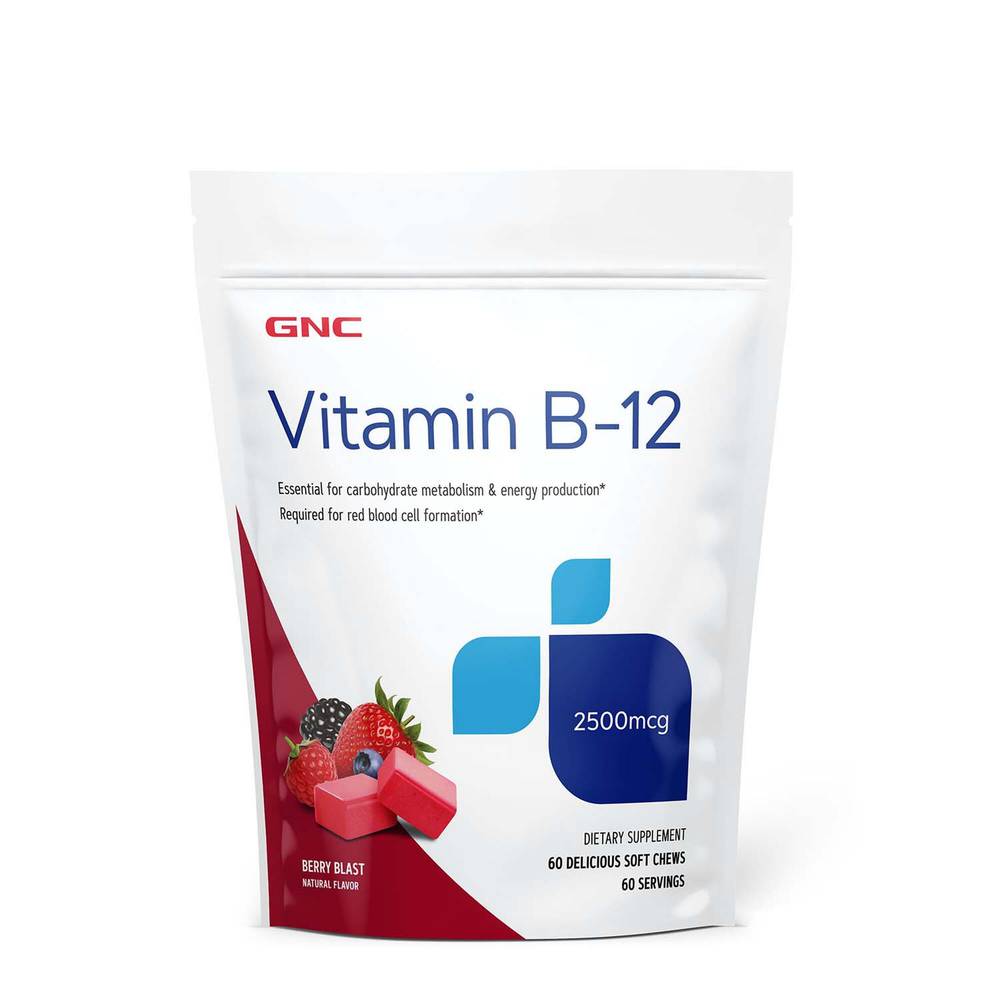 GNC Vitamin B-12 2500 Mcg, Berry Blast (60 ct)