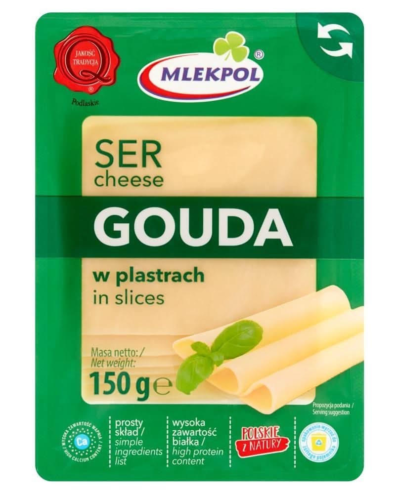 Mlekpol Ser gouda w plastrach 150 g