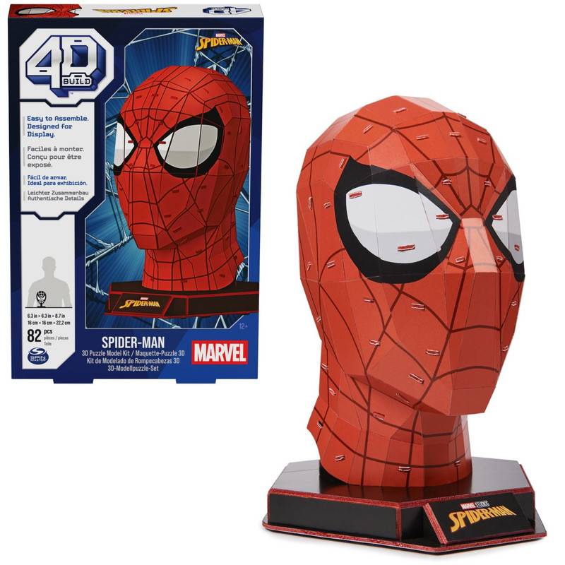 4D build rompecabezas casco de spider-man
