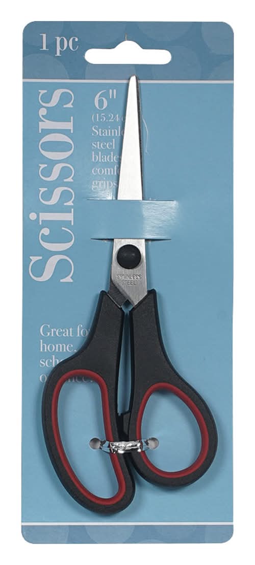 Housewares Classic Comfort Grip Scissors, 6 in