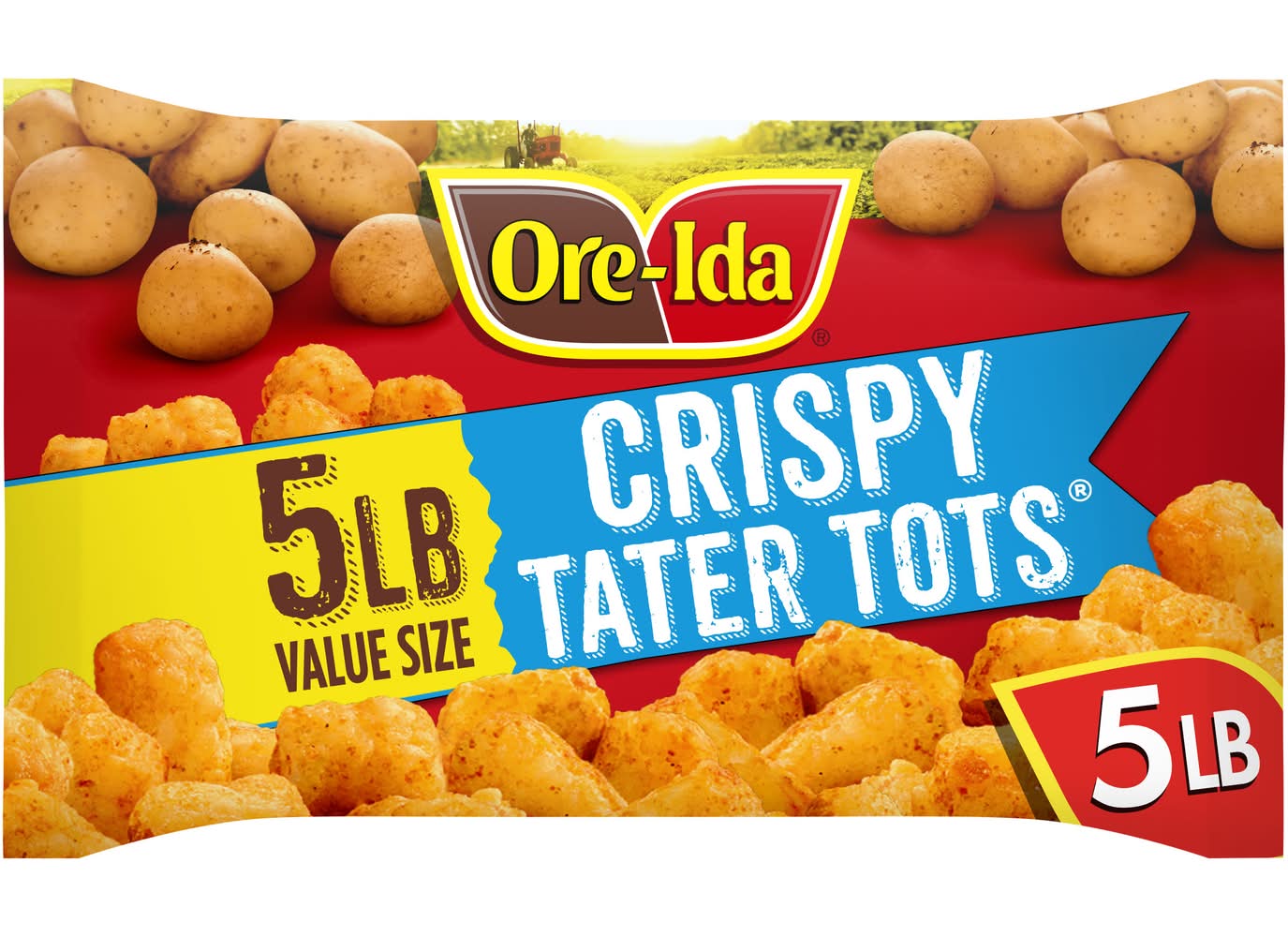 Ore-Ida Golden Tater Tots Seasoned Shredded Potatoes (5 lbs)