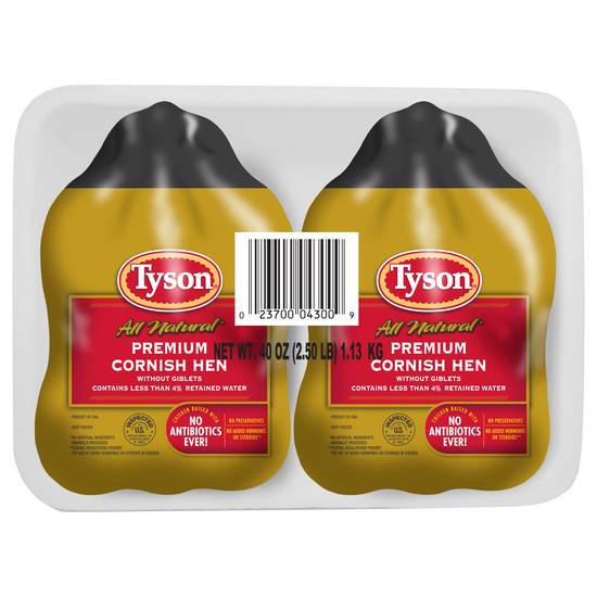 Tyson All Natural Premium Cornish Hen