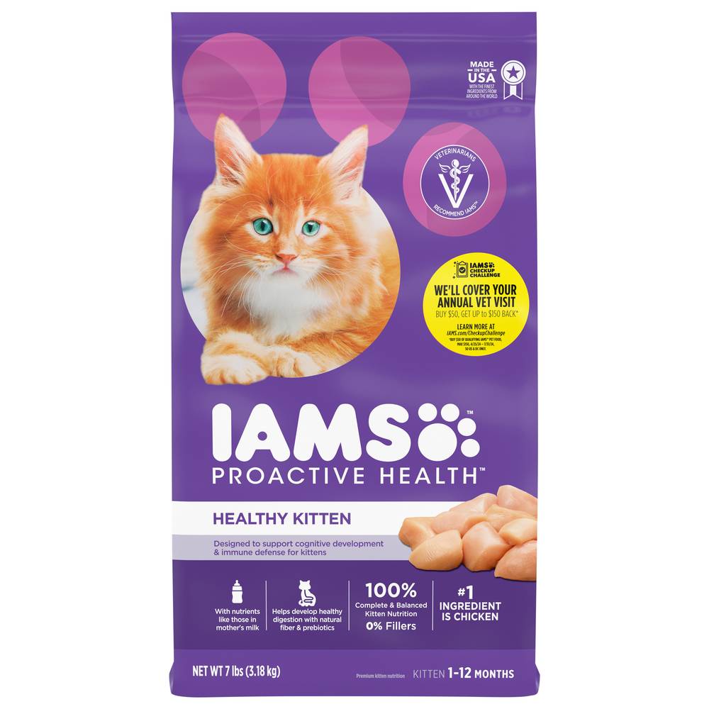 Iams Proactive Health For Kittens Chicken Flavor Cat Food (7.01 lbs)