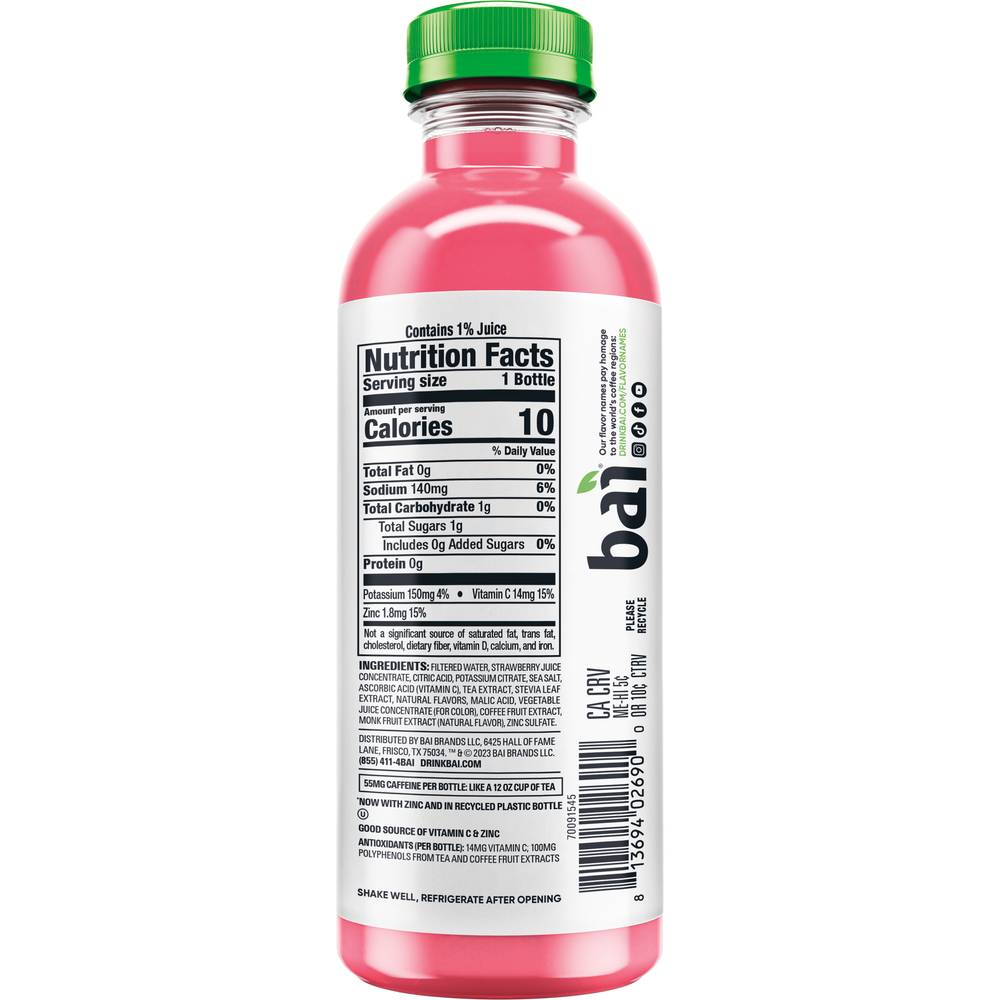 Bai Antioxidant Infused Water Beverage (18 fl oz) (kupang strawberry kiwi)