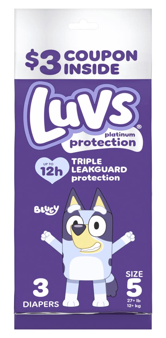 Luvs Platinum Protection Sample Diapers, Size - 5 (3 ct)