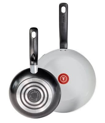 T-Fal Simply Cook Ceramic Non Stick Fry Pan Set, Black (2 ct)