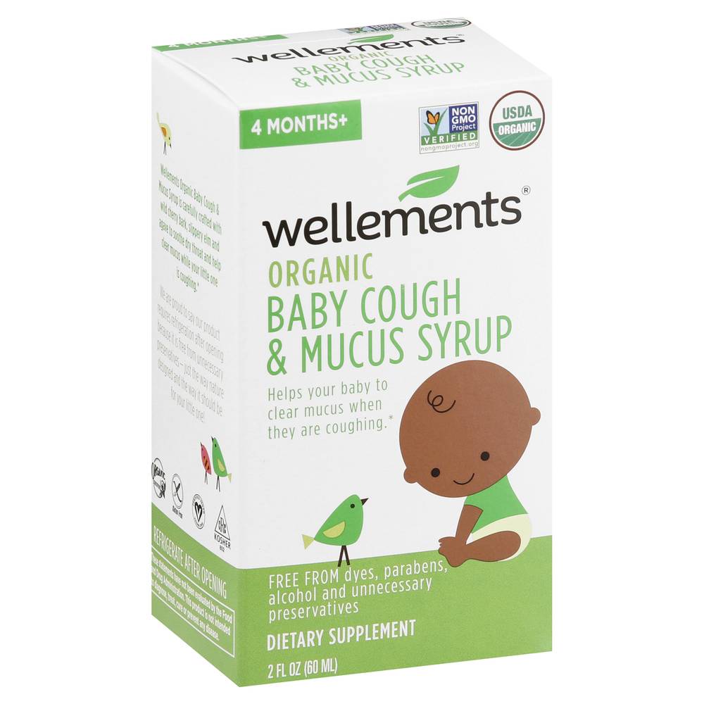 Wellements 4 Months+ Organic Baby Cough & Mucus Syrup (2 fl oz)