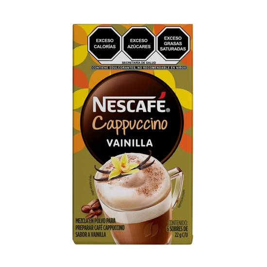Nescafé polvo para preparar cappuccino sabor vainilla (pack 6 x 20 g)