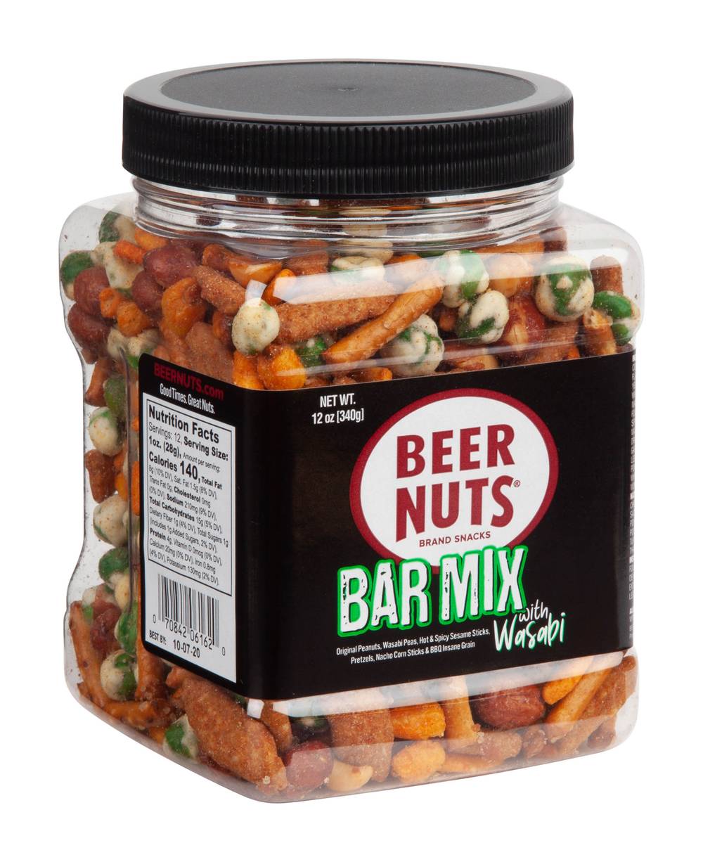 BEER NUTS BAR MIX WASABI IN JAR