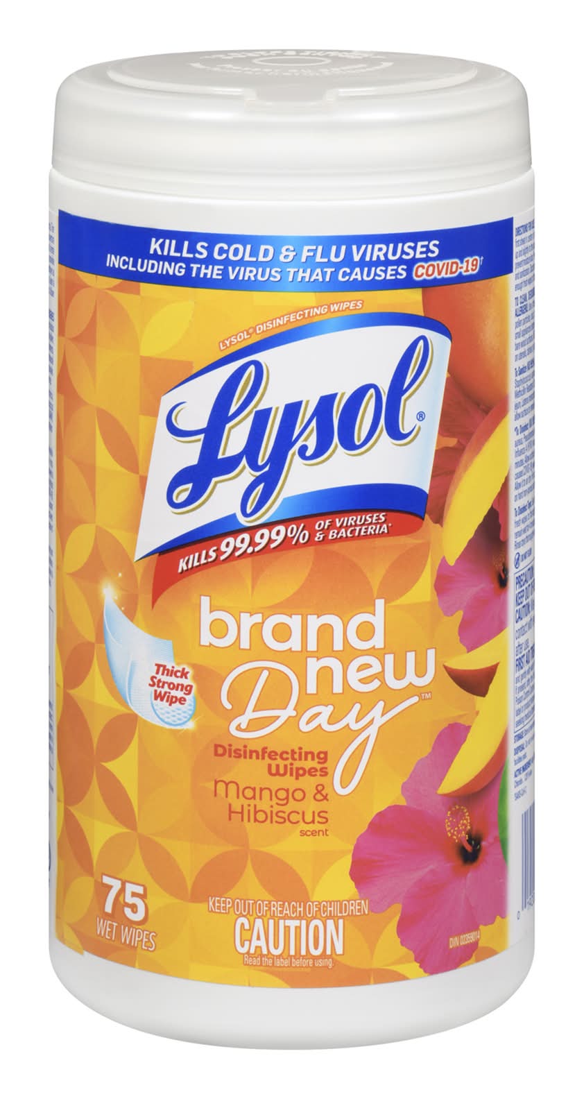Lysol Disinfecting Wipes Sun Kissed Linen, Mango & Hibicus (100 g, 75 ct)