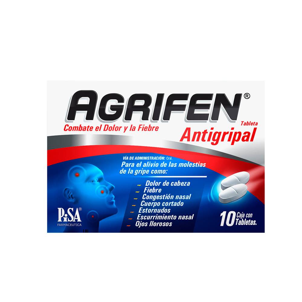 Agrifen · Antigripal en tabletas oral (10 un)