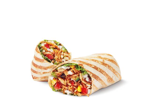 Wrap-délice légumes avec fromage, coriandre et lime