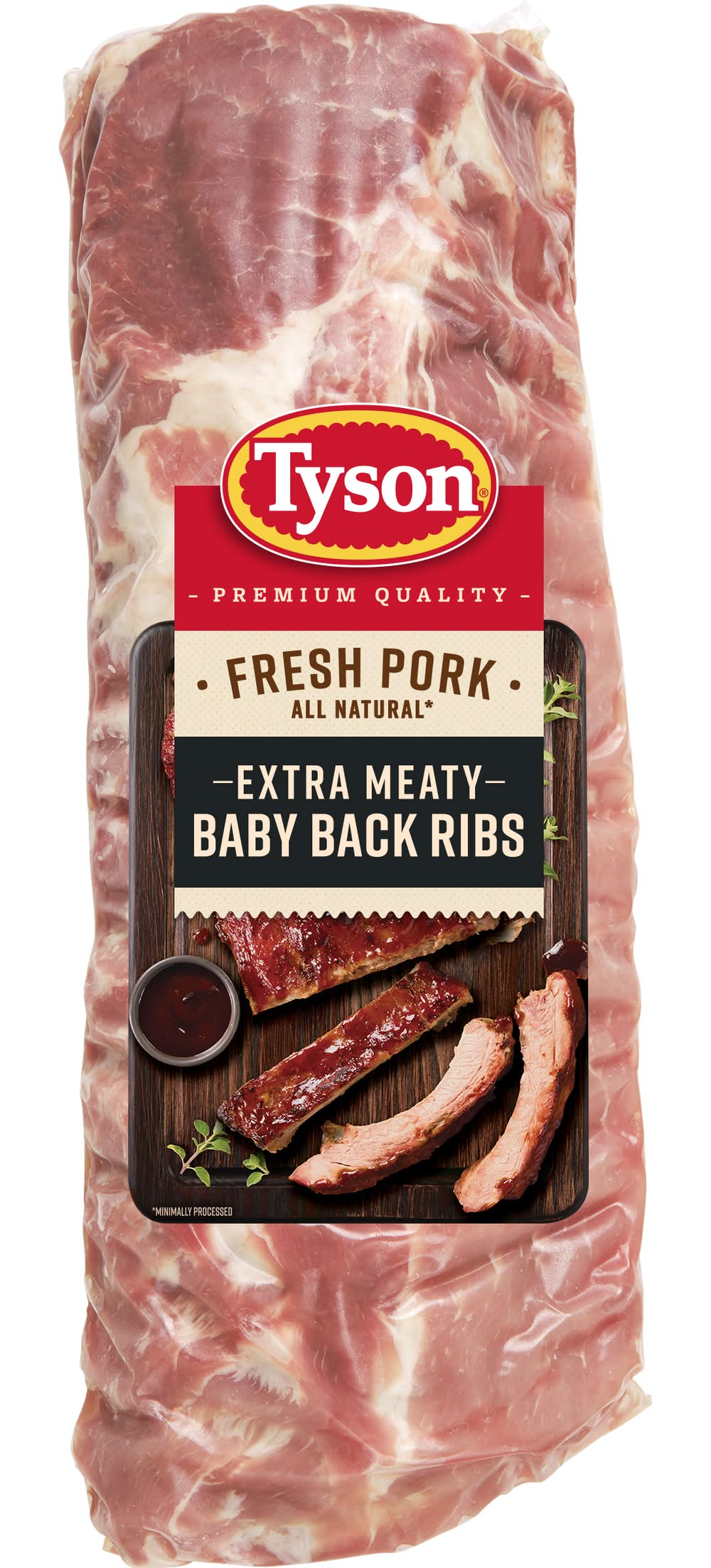 Tyson Extra Meaty Fresh Pork Baby Back Ribs (1.27 kg)