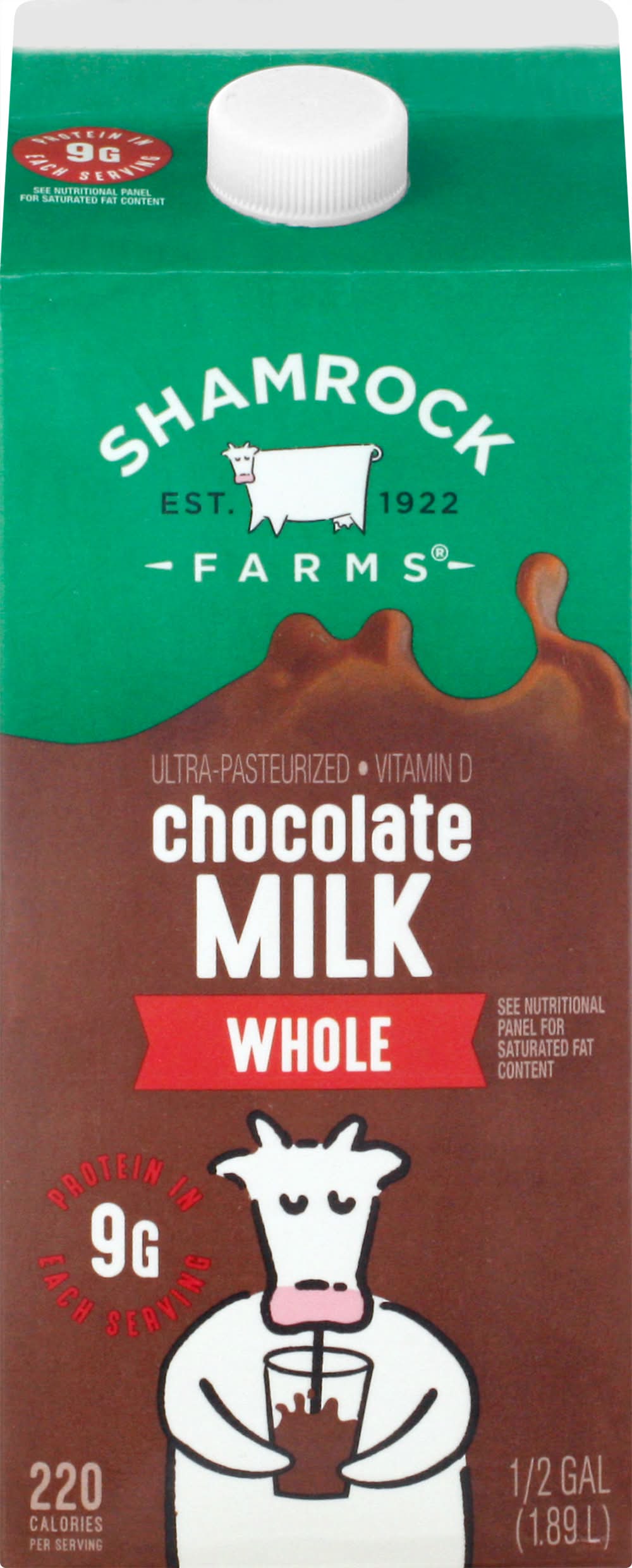 Shamrock Farms Whole Milk, Chocolate (0.5 gal)