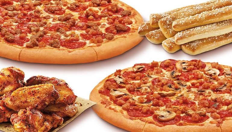 Two Medium Pizzas, Wings & Crazy Bread