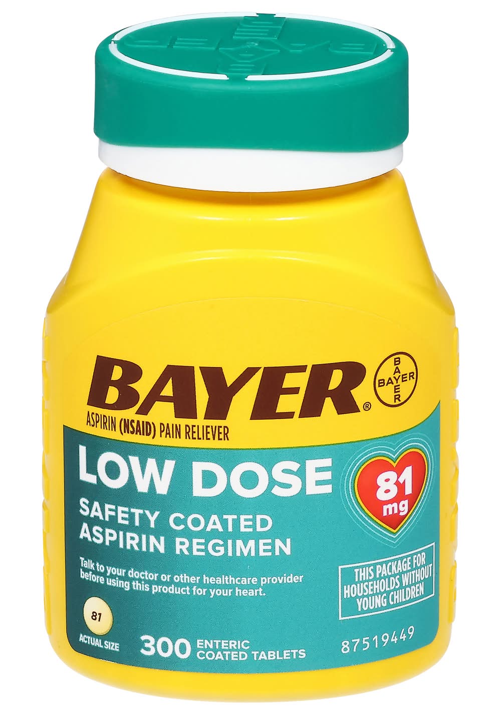 Bayer Low Dose Enteric Coated Pain Reliever (2.9 oz)