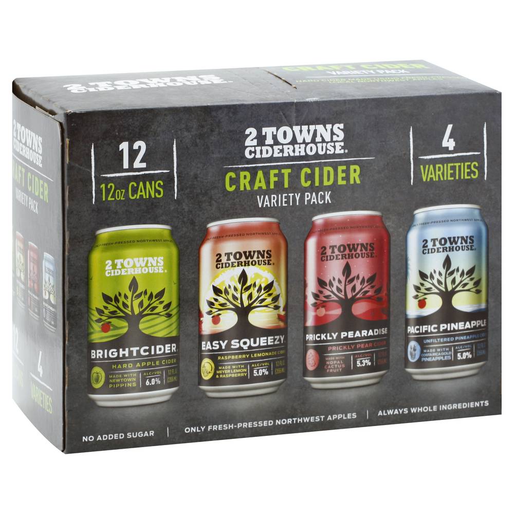 2 Towns Ciderhouse Craft Cider Beer (12 ct, 12 oz)