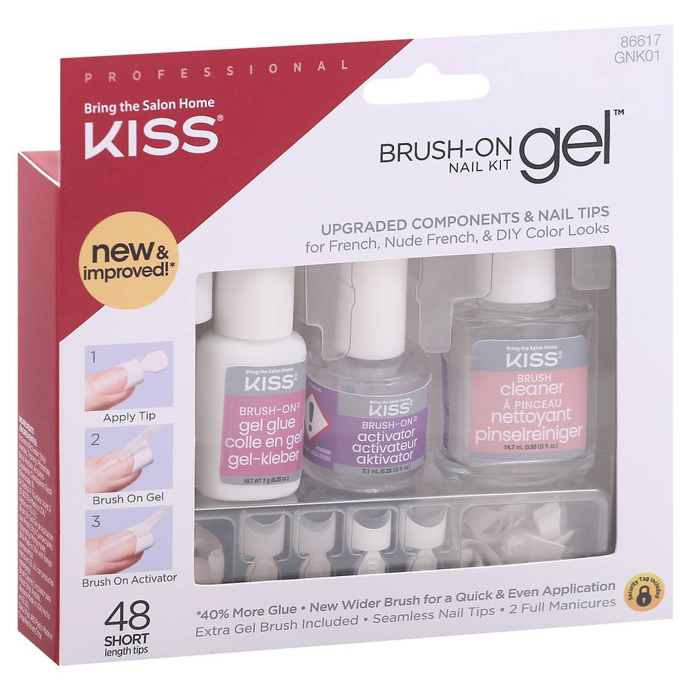 KISS Brush-On Brush Manicures &Tips Kit (4.8 oz, 48 ct)