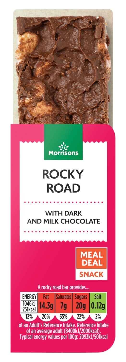 Morrisons Rocky Road With Belgian Milk Chocolate Bar 50g