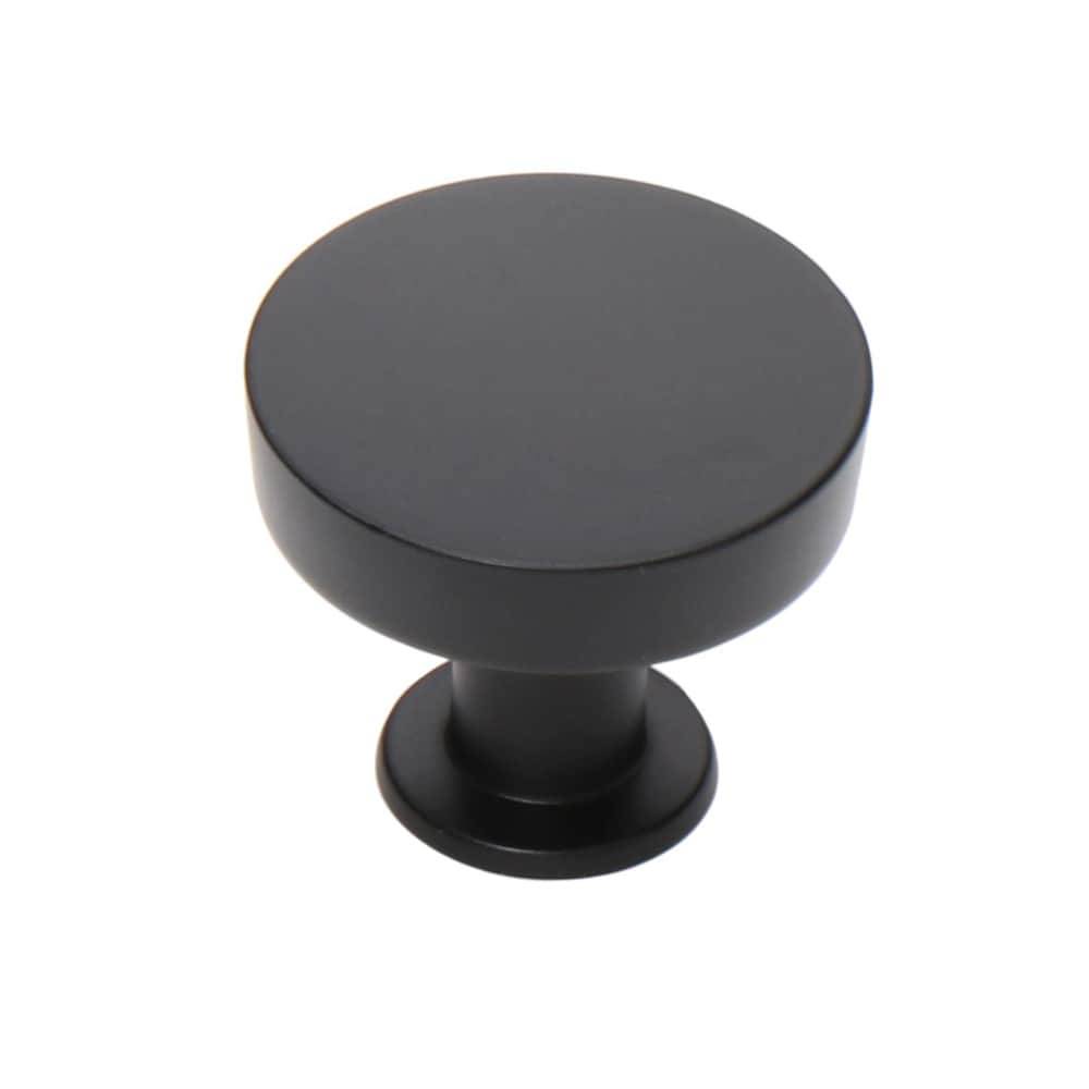 Origin 21 Vero 1-1/4-in Matte Black Round Transitional Cabinet Knob | CAB-000-326-MB