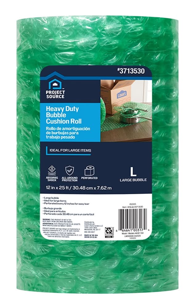 Project Source 12-in x 25-ft Large Bubble Cushion