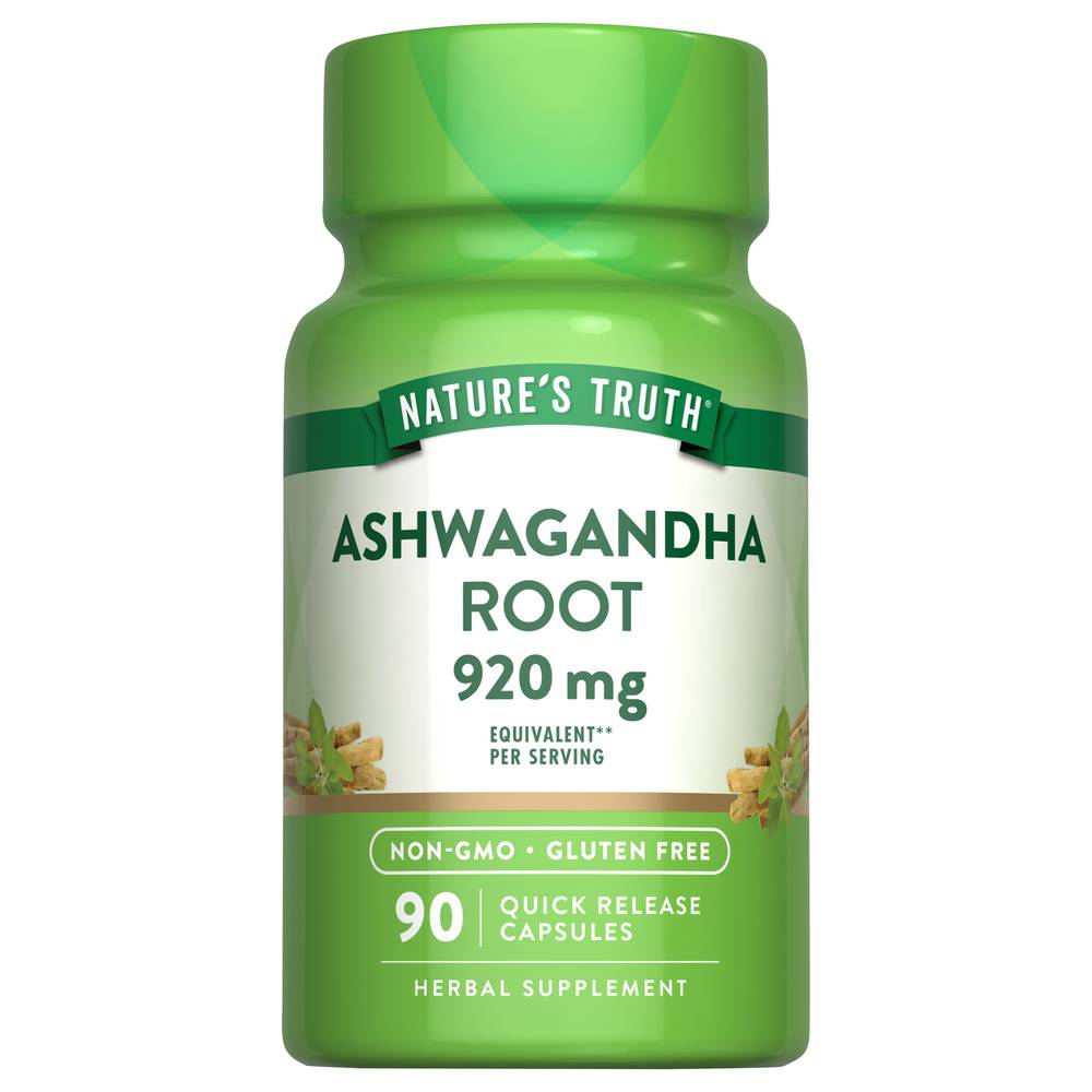 Nature's Truth Ashwagandha Root Quick Release Capsules 920 Mg, 90 ct (2.4 oz)