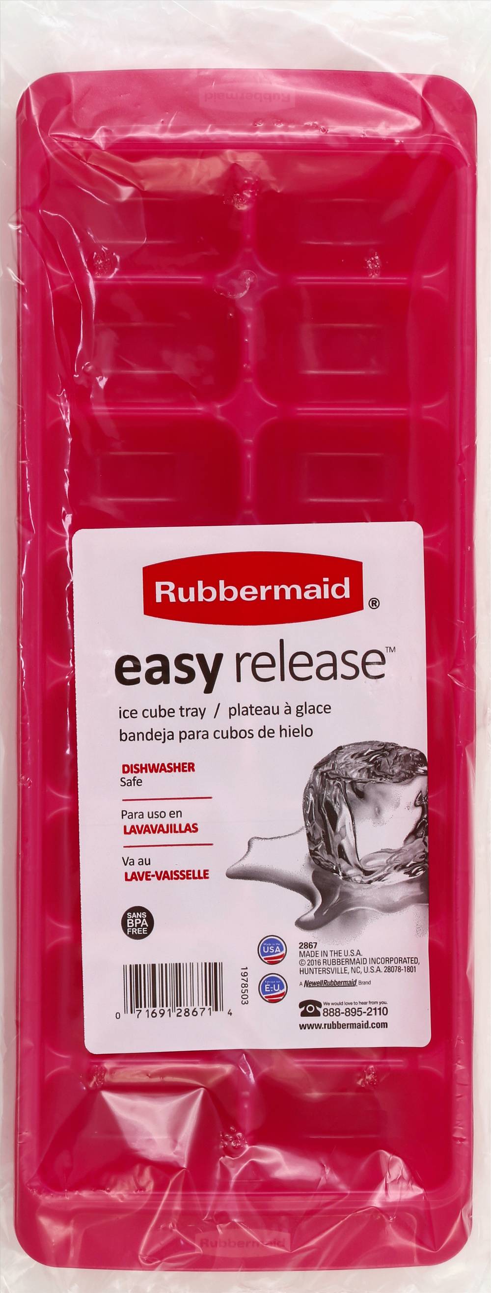 Rubbermaid White Plastic Ice Cube Tray (3.7 oz)