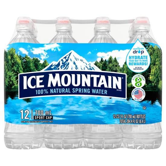 Ice Mountain Natural Spring Water (12 ct, 284.4 fl oz)