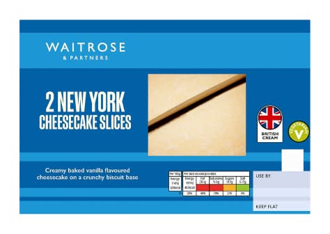 Waitrose & Partners New York Cheesecake Slices (2 pack)