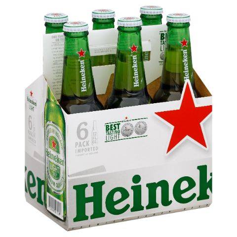 Heineken Premium Light 6 Pack 12oz Bottle
