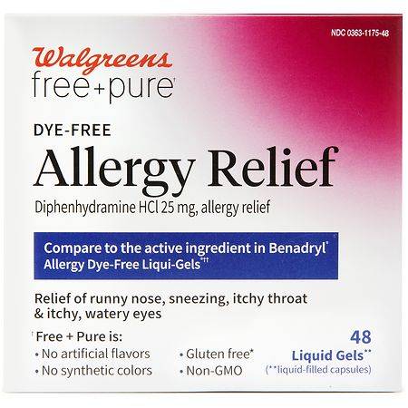 Walgreens Allergy Relief Liquid Caps Diphenhydramine Hcl 25 mg (48 ct)