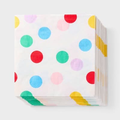 Spritz Confetti Dots Lunch Napkins, Multi-Color