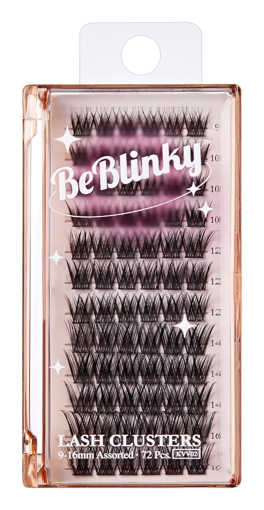 BeBlinky False Eyelash Clusters, 9-16 mm (72 ct)